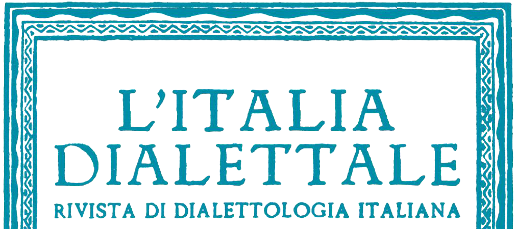 Logo della rivista «L’italia Dialettale»