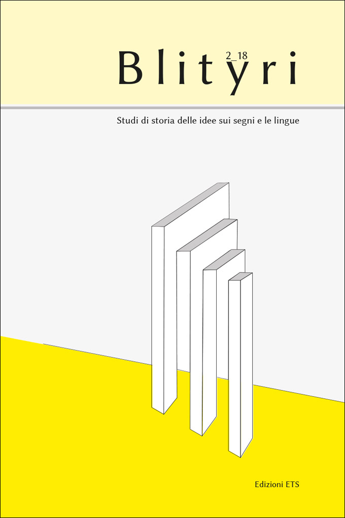 Blityri, vol. 7 (2018), issue 2. Cover (yellow).